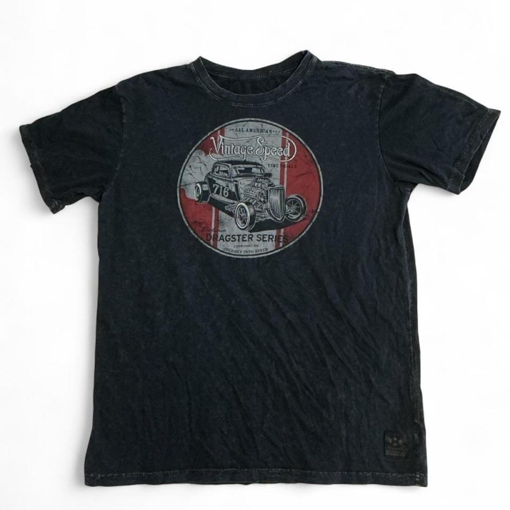 Wicked Quick Graphic T-Shirt Mens Large Black Good Vintage Speed Dragster series